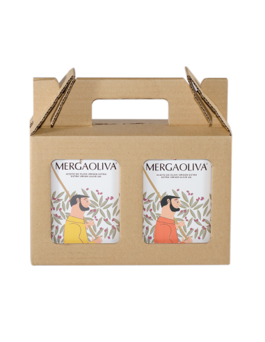 Estuche 2 latas AOVE mergaoliva