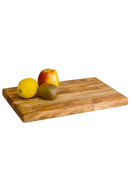 Tabla madera olivo con frutas. Mergaoliva