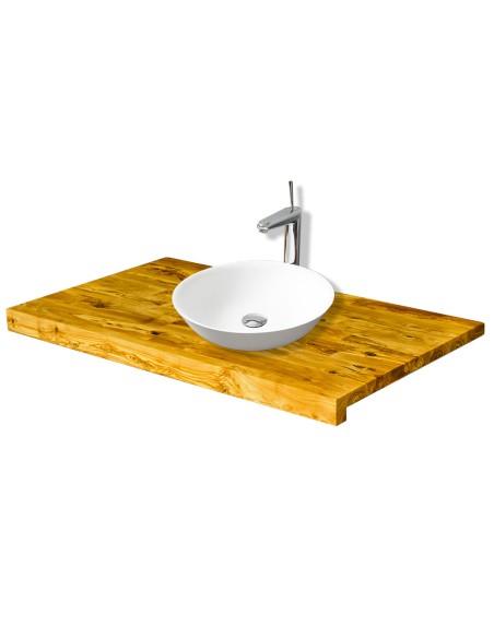 Encimera madera olivo para lavabo