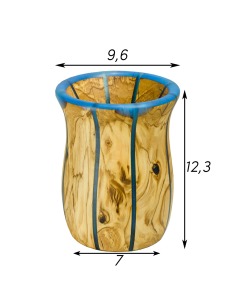 Vaso torno olivo resina epoxi