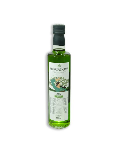 Green oil: Transparent glass bottle 500ml