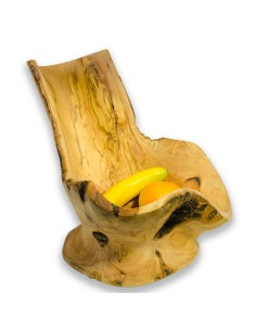 Frutero realizado en madera de olivo