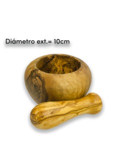 Kitchen mortar made from olive wood 2