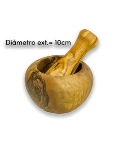 Kitchen mortar made from olive wood