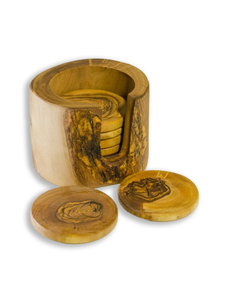 Cup-holder container: olive wood