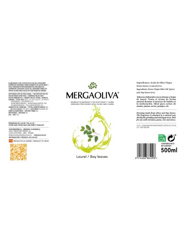 BAY LEAVES balsamic oil: 500ml Bottle