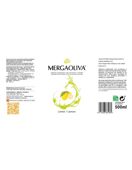 Etiqueta aromatizado limon