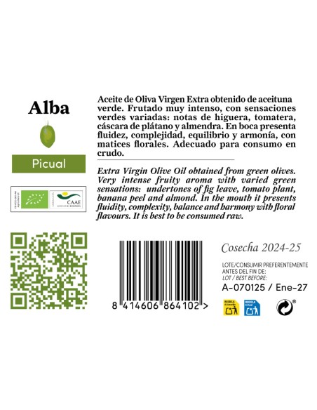 Etiqueta alba ecologico