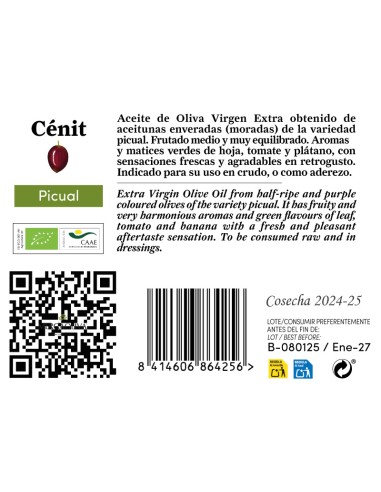Cénit PICUAL EVOO: Baginbox 3L