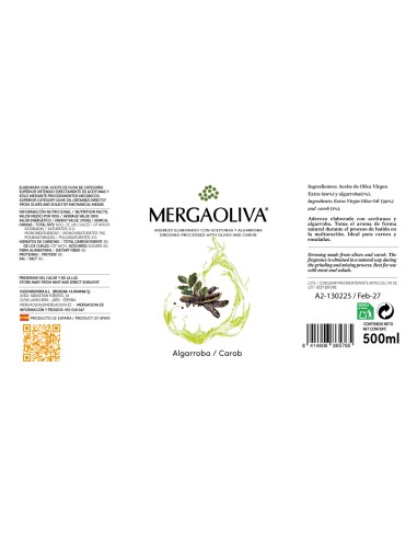 Aceite de oliva aromatizado algarroba