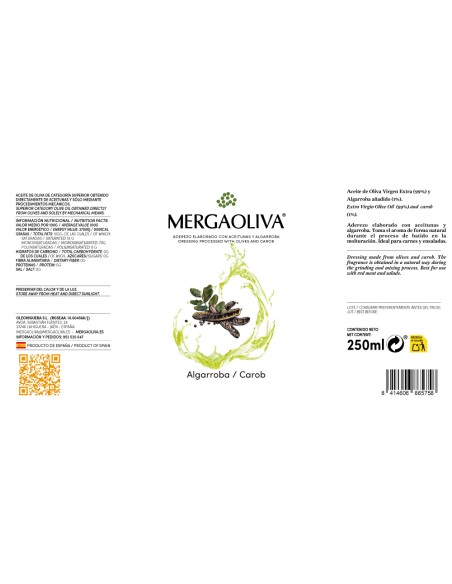 Carob-flavoured olive oil