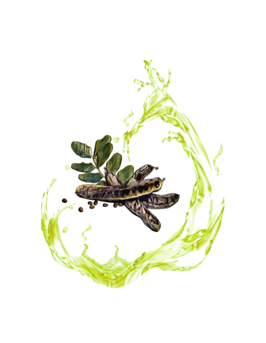 Etiqueta aceite de algarroba