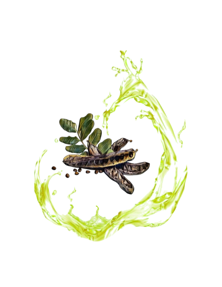 Etiqueta aceite de algarroba