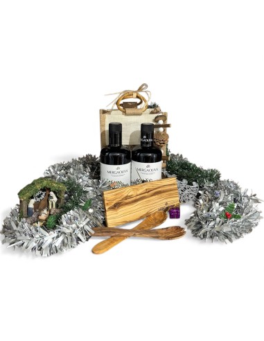 LOT 2 bottles with jute bag and olive...