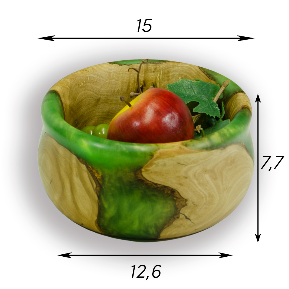 Cuenco madera olivo y resina
