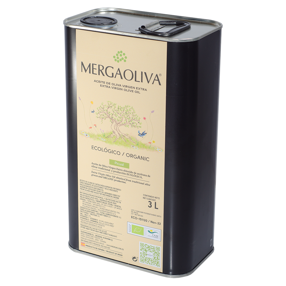 ORGANIC Extra Virgin Olive Oil, PICUAL variety.